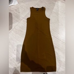 Mustard green bodycon dress